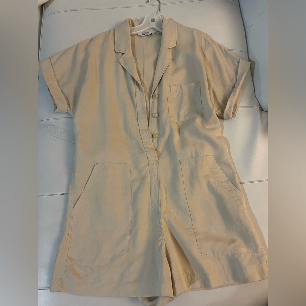 & Other Stories tan khaki jumpsuit romper size 6